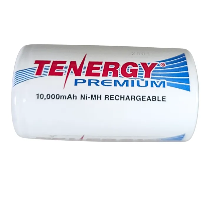 Batería D Tenergy 1.2V 10000mAh NiMH recargable para equipos electrónicos y uso industrial
