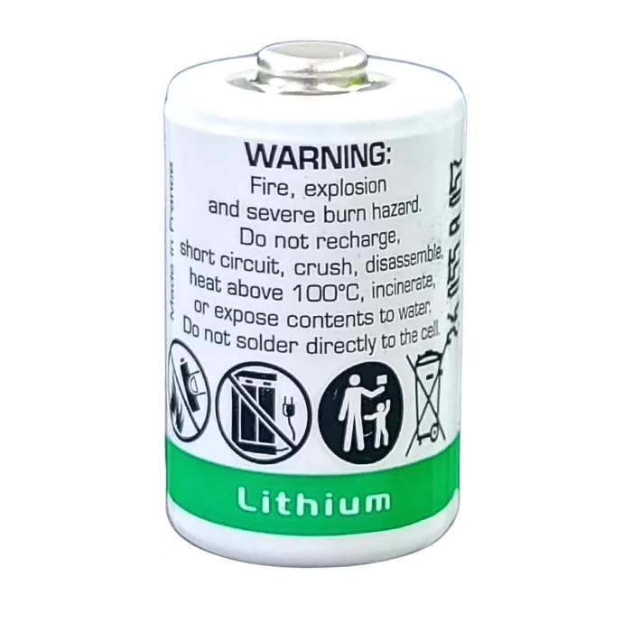 Pila LS14250 Saft 1/2AA 3.6V de litio sin terminal axial para equipos electrónicos e industriales