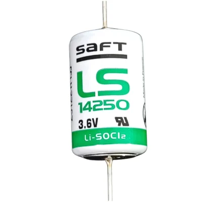 Pila LS14250 Saft 1/2AA 3.6V de litio con terminal axial para equipos electrónicos e industriales
