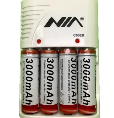 CARGADOR NIA AA/AAA C802B +4AA 3000mAh