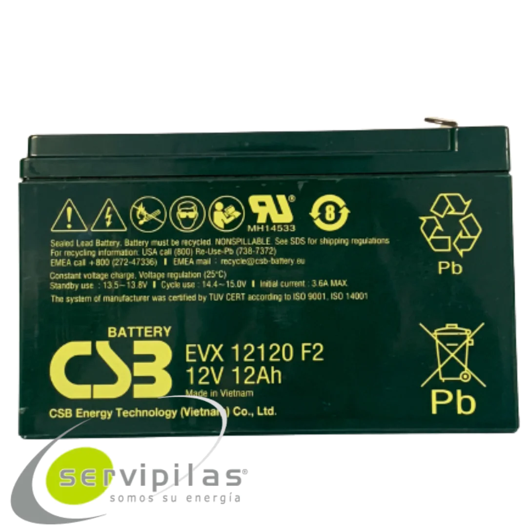 BATERíA EVX12120 CSB 12V 12AH