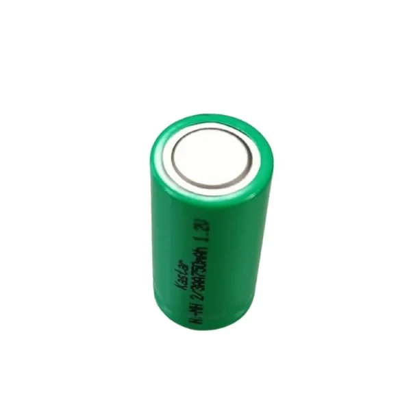 Batería recargable 2/3AA de 1.2V y 750mAh, ideal para equipos electrónicos, dispositivos industriales y sistemas que requieren energía confiable y duradera.