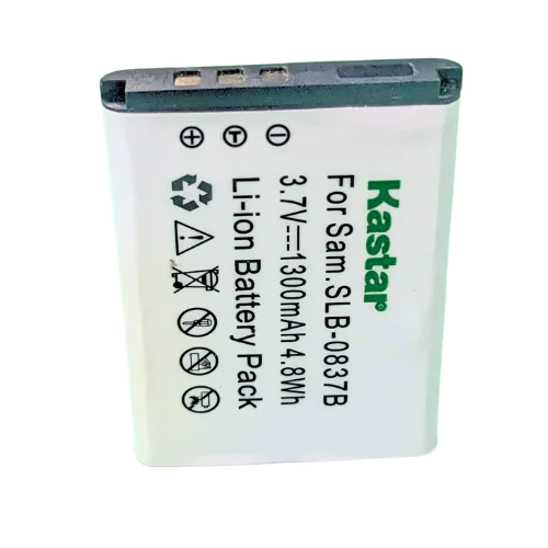 BATERIA KASTAR SLB-0837 3.7V 1300mAh Batería para Samsung SLB-0837B SLB-0837(B) Samsung Digimax L70 Digimax L83T L85T Samsung Digimax L201 Digimax L301 Digimax NV8 Digimax NV10 Digimax NV15 Digimax NV20 Samsung - Image 4