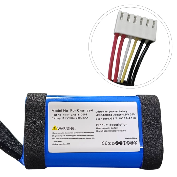 Batería de reemplazo para JBL Charge 4 3.7V 7800mAh recargable para parlante portátil