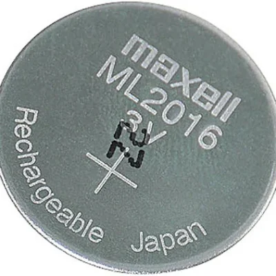 pila de botón maxell ml2016 recargable 3voltios