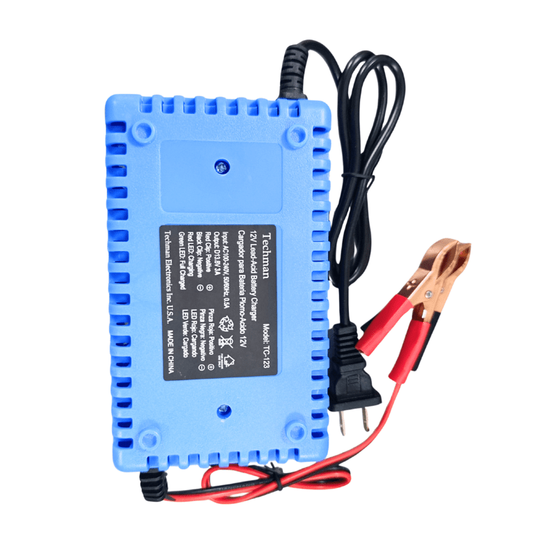 CARGADOR TECHMAN TC-123 12V 3Ah PARA BATERÍAS ÁCIDO-PLOMO