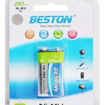 BATERÍA 9V BESTON RECARGABLE 1UNIDAD