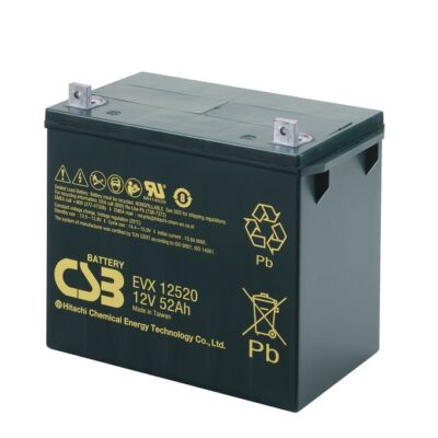 Batería CSB EVX12520 12V 52Ah para UPS y aplicaciones industriales