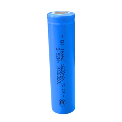 Batería 16650 3.7V 1600mAh de litio recargable para linternas, equipos electrónicos y aplicaciones industriales
