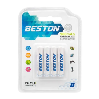 BATERÍA AAA BESTON RECARGABLE 1.2V 2300mAh AAA 4 UNIDADES